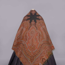 WOOL &amp; COTTON PAISLEY SHAWL, 1850s