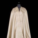 ART NOUVEAU EMBROIDERED SILK BURNOOSE, c. 1910