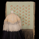 TWO EMBROIDERED SILK SHAWLS, 1880s-1910
