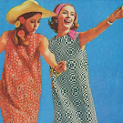 SCOTT PAISLEY PAPER CAPER MINI DRESS, AMERICA, 1966