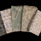 FIVE COTTON FORTUNY SAMPLES, ITALY, MID 20TH C