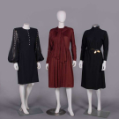 THREE PAULINE TRIGERE AFTERNOON &amp; COCKTAIL DRESSES, USA, 1970s-80s