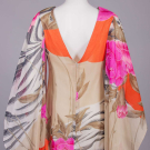 HANAE MORI PRINTED COTTON EVENING DRESS, TOKYO, 1970s