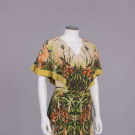 WILLIAM MORRIS INSPIRED SILK PARTY DRESS, c. 1931