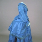 CHANGEABLE SILK 4 PIECE DRESS, c. 1870
