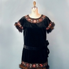 VELVET DINNER DRESS, 1918-1920