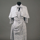 JEANNE LANVIN PRINTED DAY DRESS, 1940s