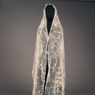 BRUSSELS APPLIQUE LACE STOLE, LATE 19th C