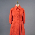 LILLI ANN CORAL WOOL COAT, c. 1950