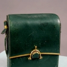 GREEN LEATHER HERMES PURSE, c. 1940