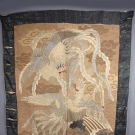 JAPANESE EMBROIDERED WALL HANGING, c. 1900