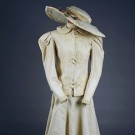RARE WHITE WOOL SKATING OUTFIT, 1895-1900