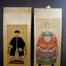 2 CHINESE ANCESTRAL PORTRAITS, 19TH C